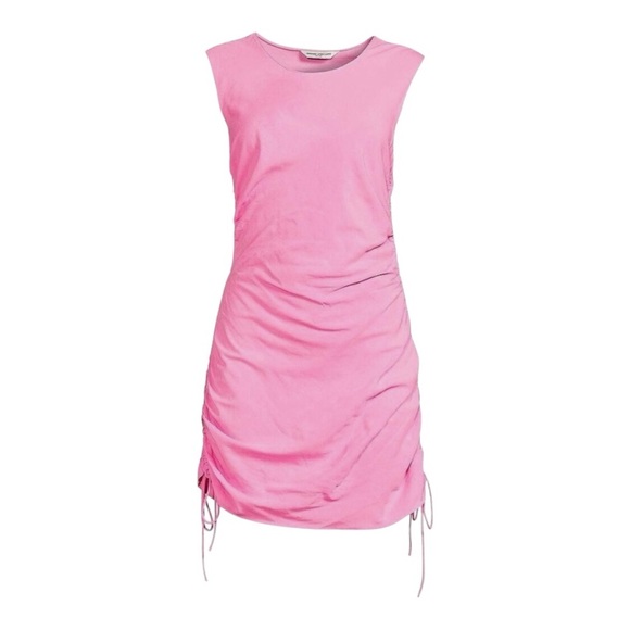 Amanda Uprichard Nessa Ruched Sheath Dress Pink Size S - Picture 2 of 12